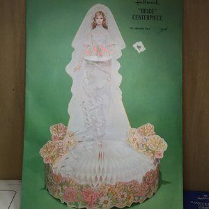 Hallmark 1970's Centerpiece Bride Honeycomb Party Decor Paper Doll